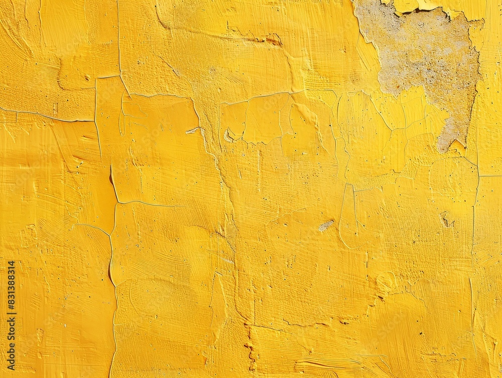 Naklejka premium A bold, sunshine yellow paint that radiates warmth and energy, infusing any artwork with a sense of joy and vitality.