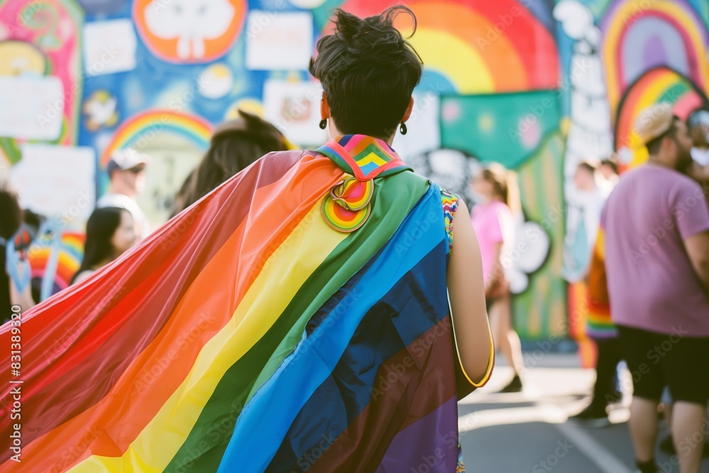 Celebrating Pride Day with Rainbow Cape Celebrating Pride Day with Rainbow Cape