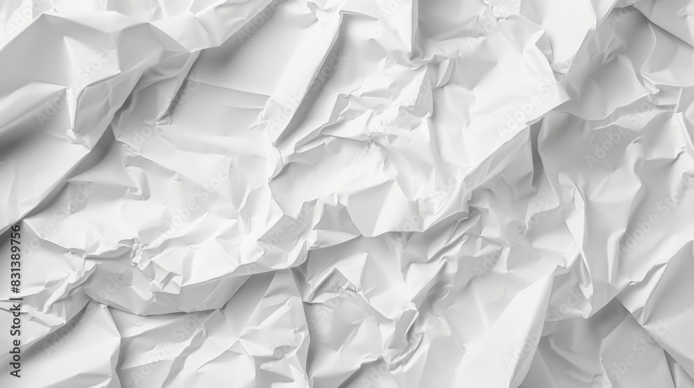 Paper crumpled texture. Clean empty white wrinkled paper background Paper crumpled texture. Clean empty white wrinkled paper background