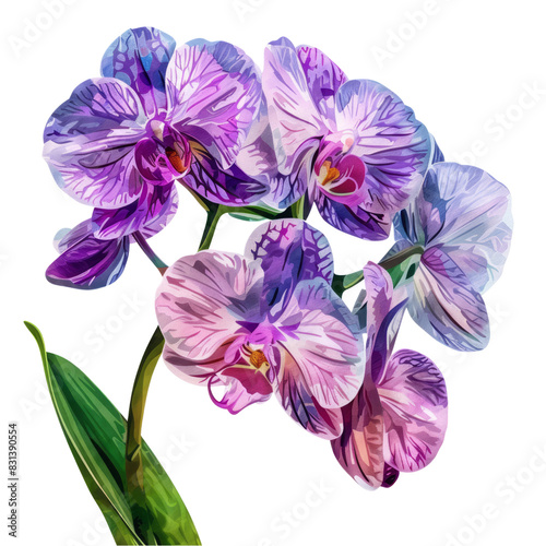 A colorful bouquet of spring flowers isolated on a white background
