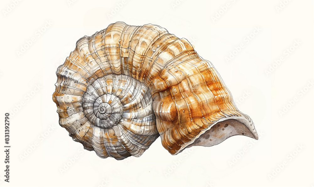 Seashell shell illustration nautical art detailed Seashell shell illustration nautical art detailed