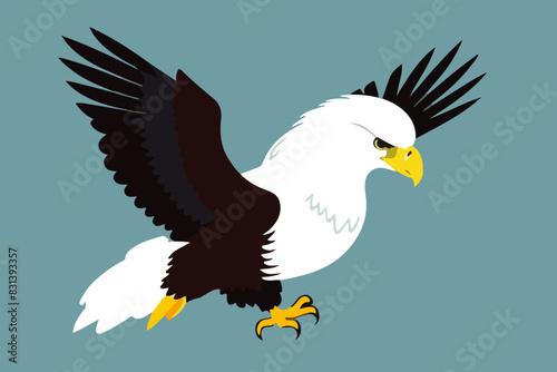 american bald eagle isolated on transparent background cutout