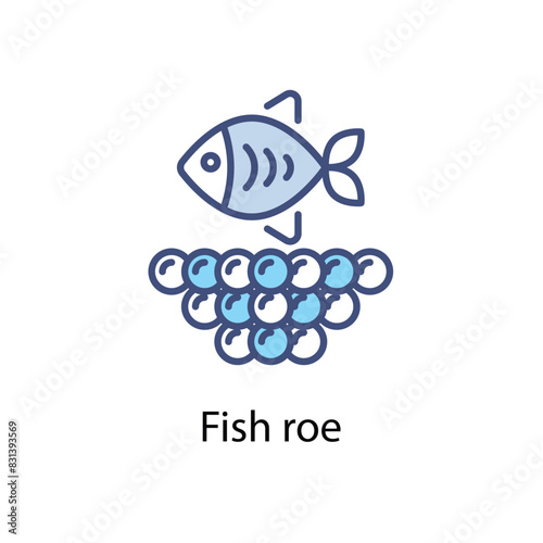 Fish roe vector icon