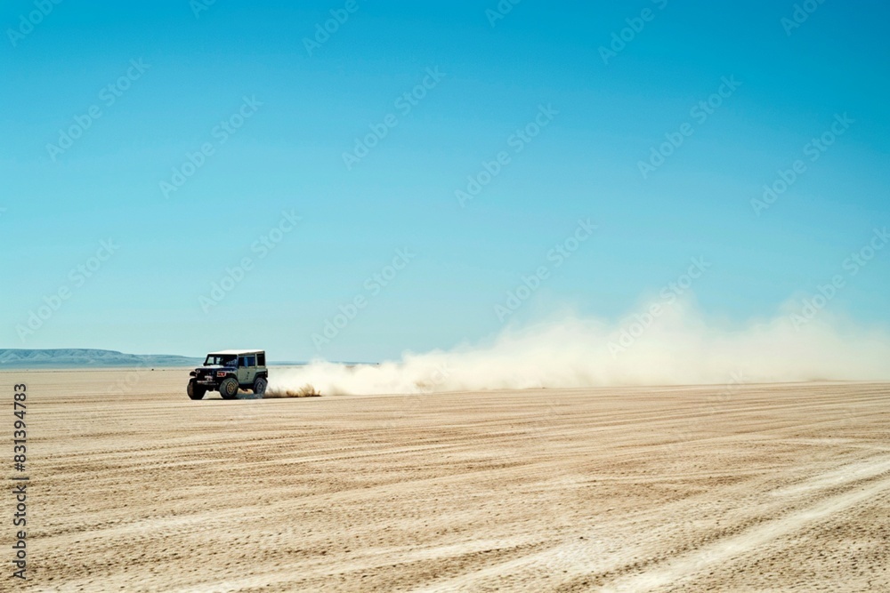 Naklejka premium jeep in sand