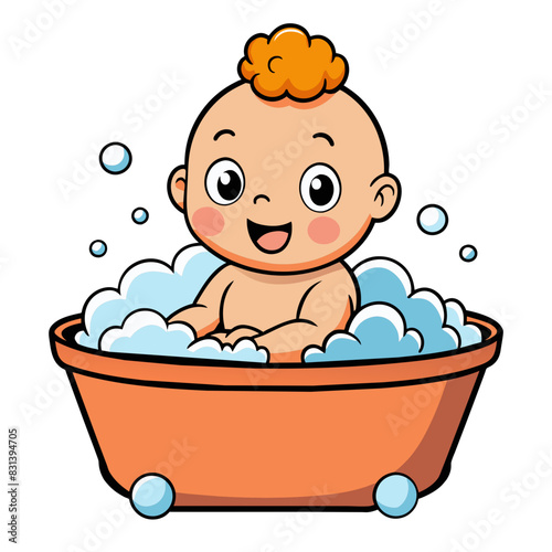 baby in bath