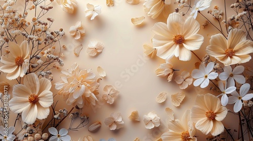 Assorted Dried Flowers on Table
