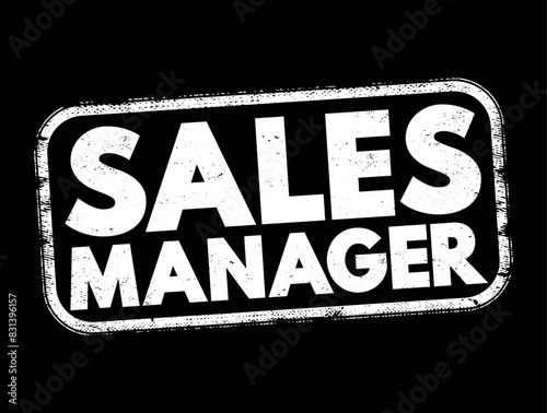 Sales Manager - professional responsible for leading and managing a team of sales representatives or salespeople within an organization, text concept stamp