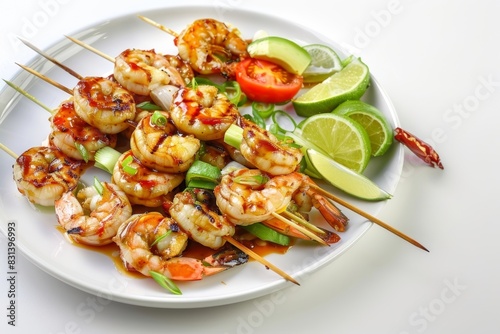 BBQ Shrimp with Scallions and Tangy Hoisin Sauce © Mayatnikstudio