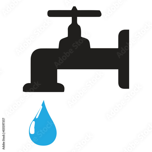 water faucet icon vectors illustration symbol design