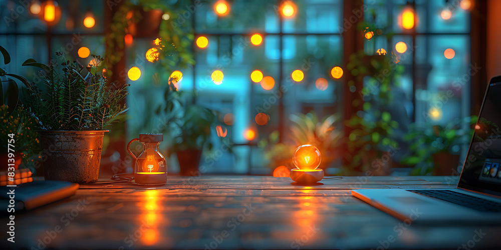 closeup of a blurred desk in an office with blurry objects and soft lighting in the background Macro Photography and RealTime Eye AF highlight the textures and muted colors