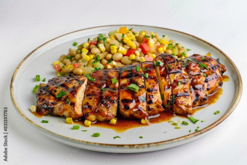 Tasty Barbecue Chicken with Lima Bean Succotash Tasty Barbecue Chicken with Lima Bean Succotash