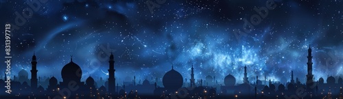 Breathtaking Image: Panoramic Night Sky View, Showcasing the Magnificent Tapestry of Stars and Cosmic Splendor.