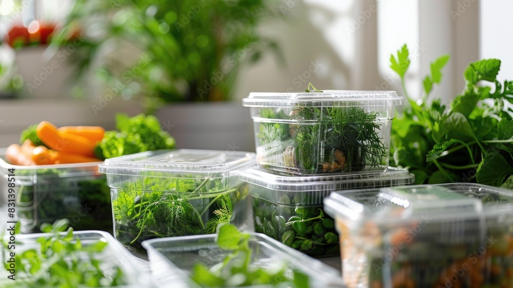 Transparent packaging for plant-based products, showing traceability from aeroponic growth to final consumer Transparent packaging for plant-based products, showing traceability from aeroponic growth to final consumer
