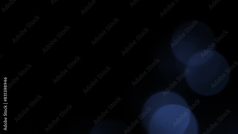 Soft Blue Bokeh Overlay. Camera Lens Effect with Soft Blurry Circles.