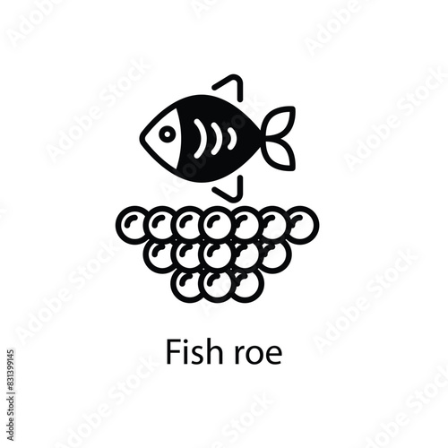Fish roe vector icon