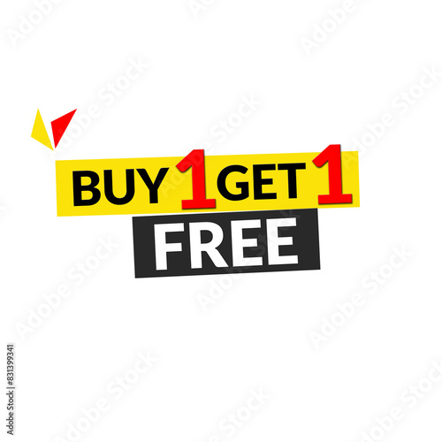 Buy 1 Get 1 Free Label Sale Label Banner Design
