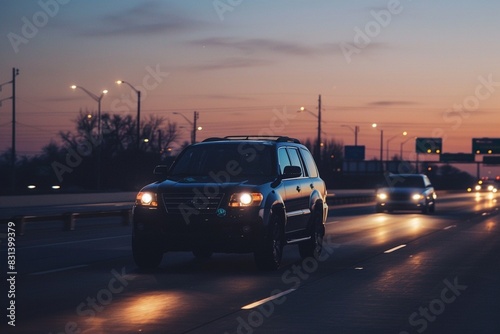 cars on the highway