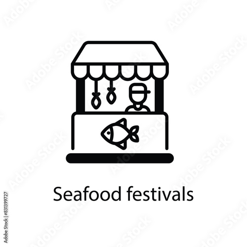 Seafood festivals vector icon © Shahid
