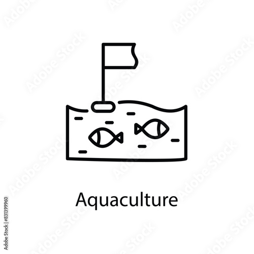 Aquaculture vector icon