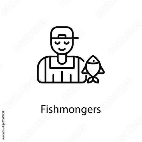 Fishmongers vector icon