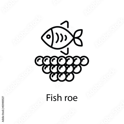 Fish roe vector icon