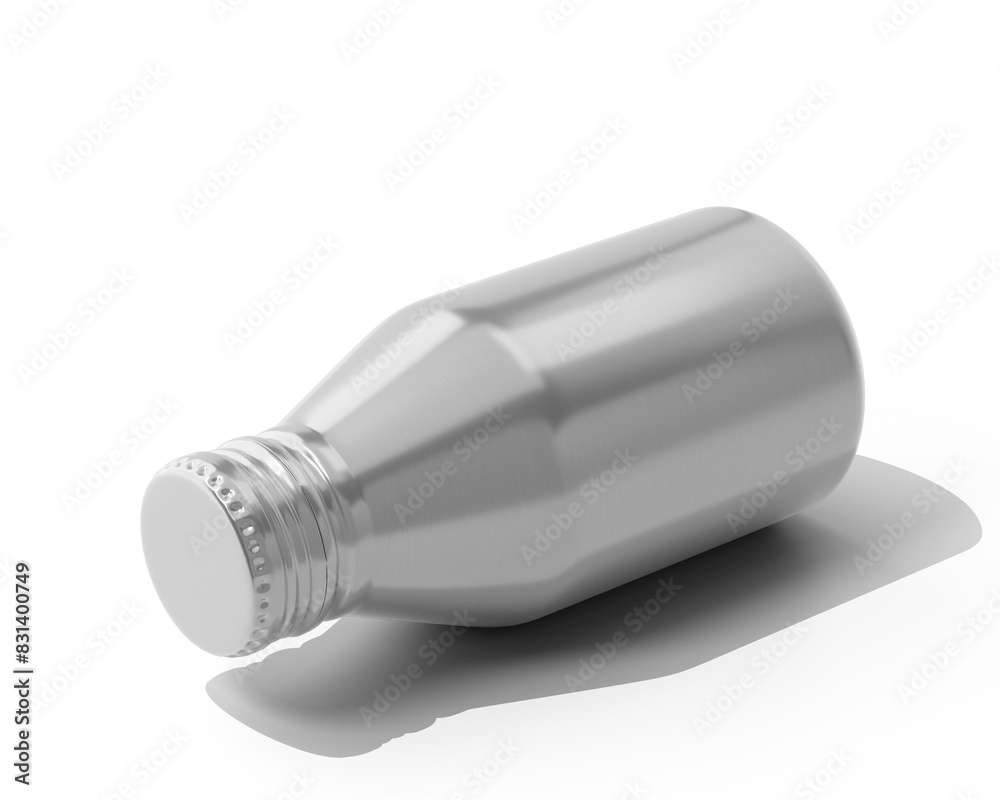 Aluminum Thin Wall Bottle with screw cap Packaging Isolated On Transparent Background, Prepared For Mockup, 3D Render. Aluminum Thin Wall Bottle with screw cap Packaging Isolated On Transparent Background, Prepared For Mockup, 3D Render.