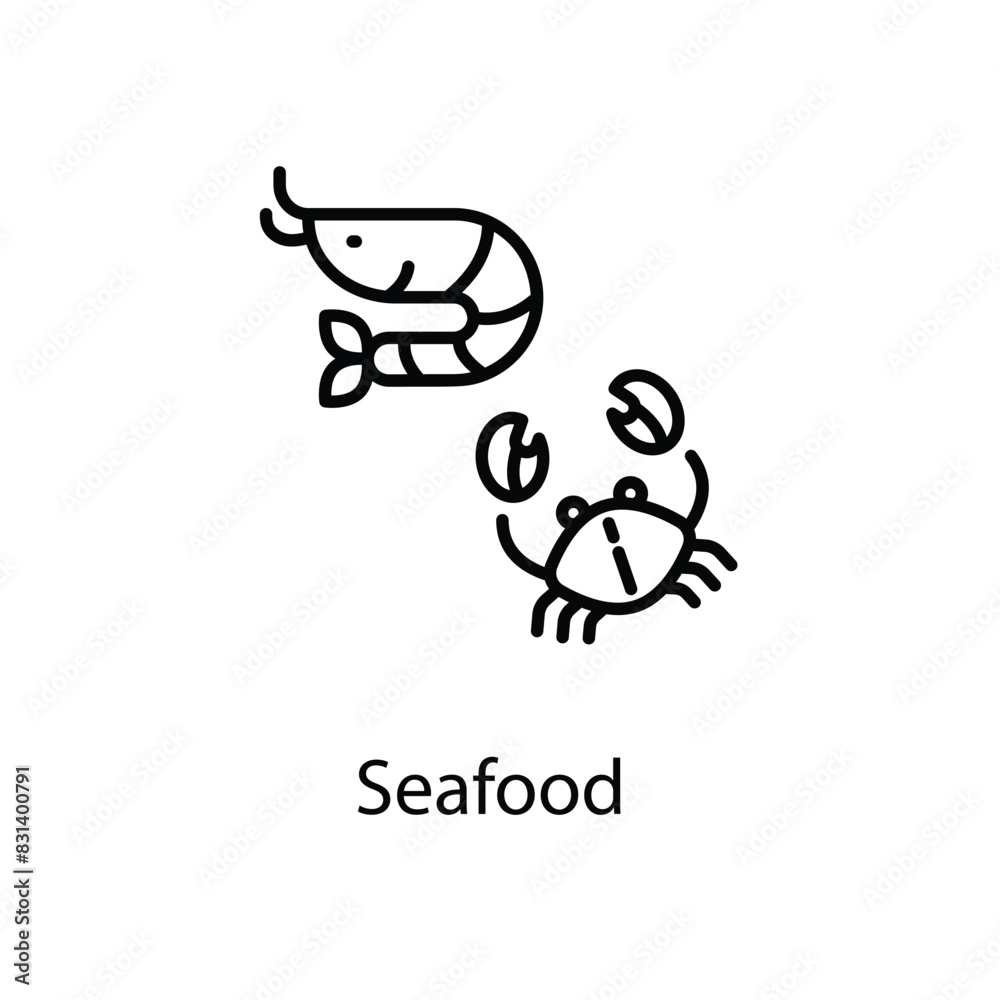 Seafood vector icon Seafood vector icon