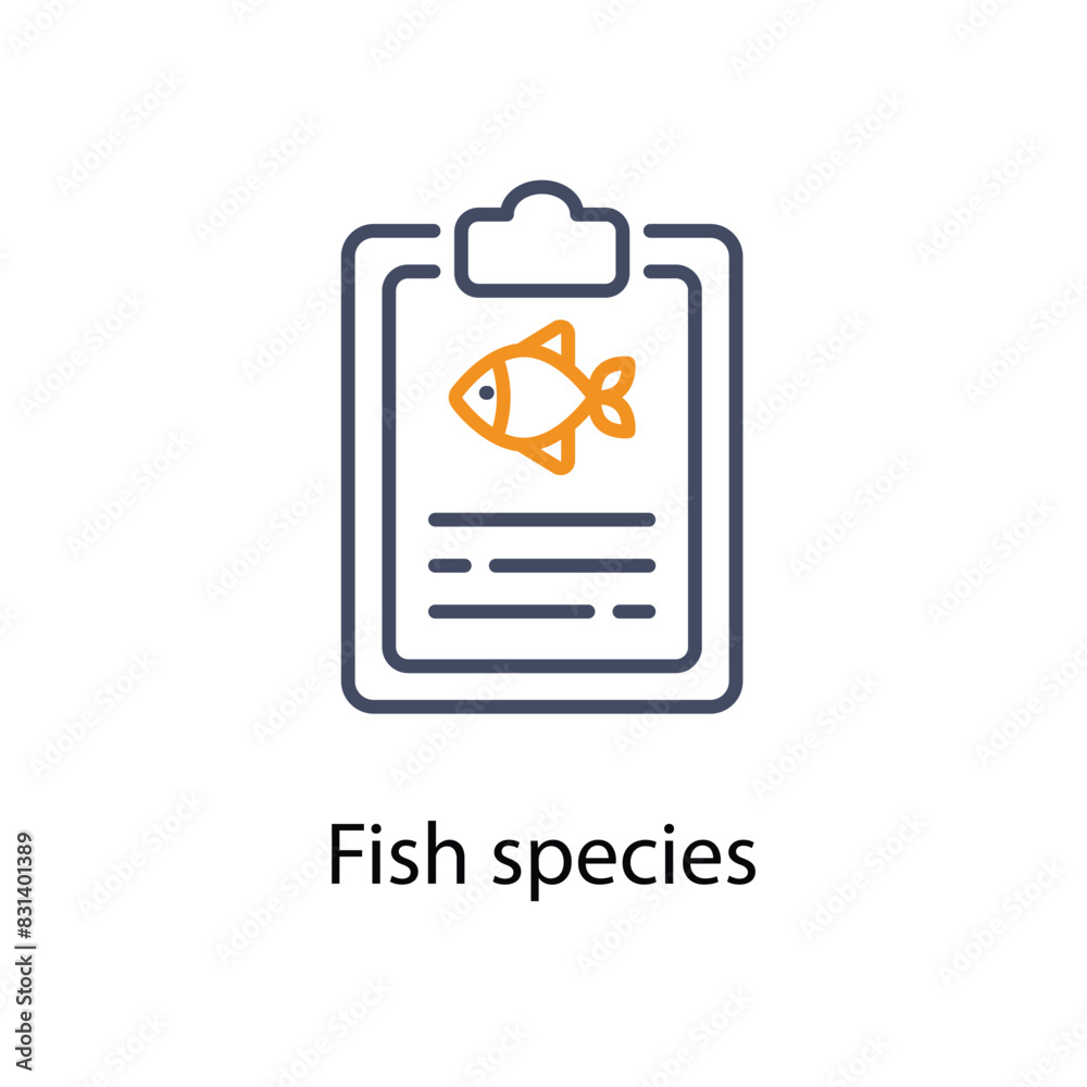 Fish species vector icon Fish species vector icon