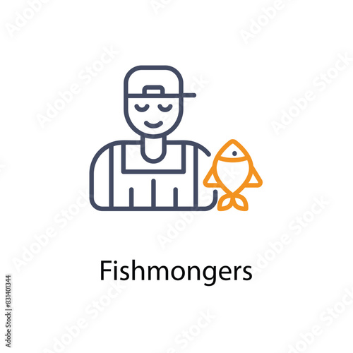 Fishmongers vector icon