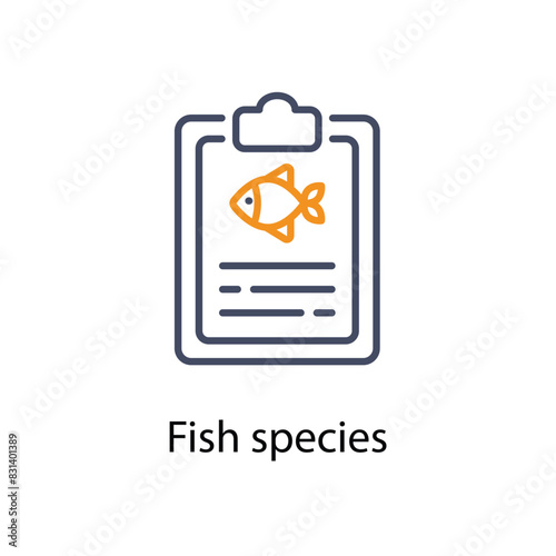 Fish species vector icon