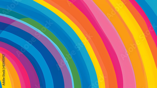 Multi-colored rainbow-style stripes