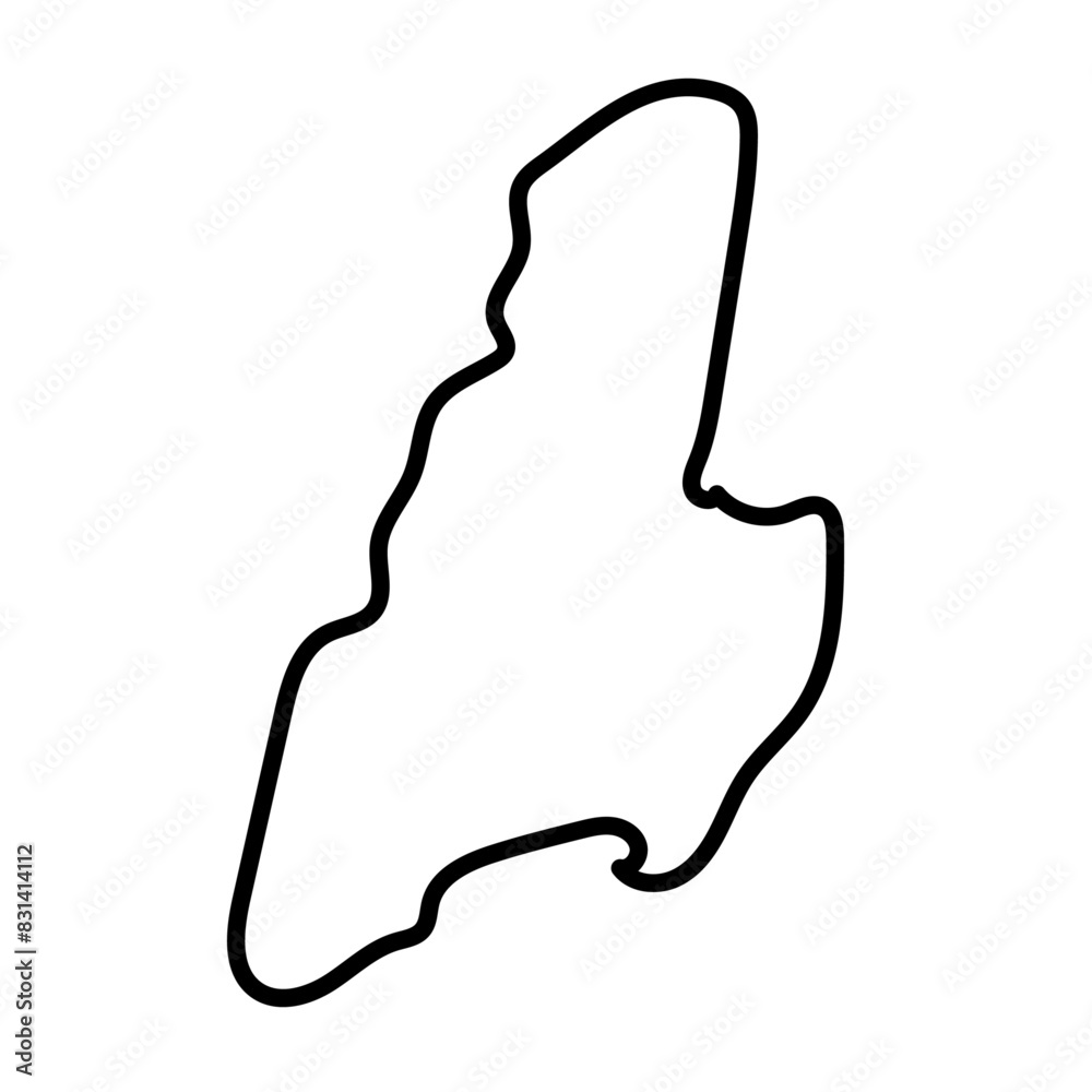 Obraz premium Tolima map line illustration