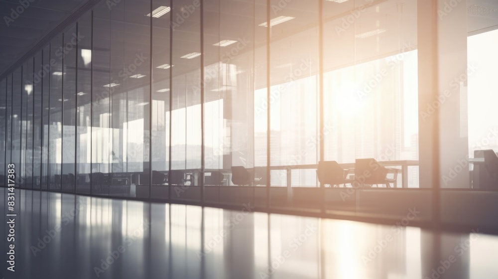 Beautiful bright spacious office space. AI generative. Beautiful bright spacious office space. AI generative.