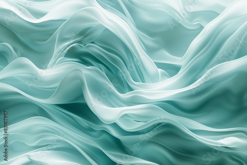 Minimalist abstract background with flowing water-like patterns in cool teal hues, perfect for spa and wellness branding, mobile backgrounds, and social media graphics