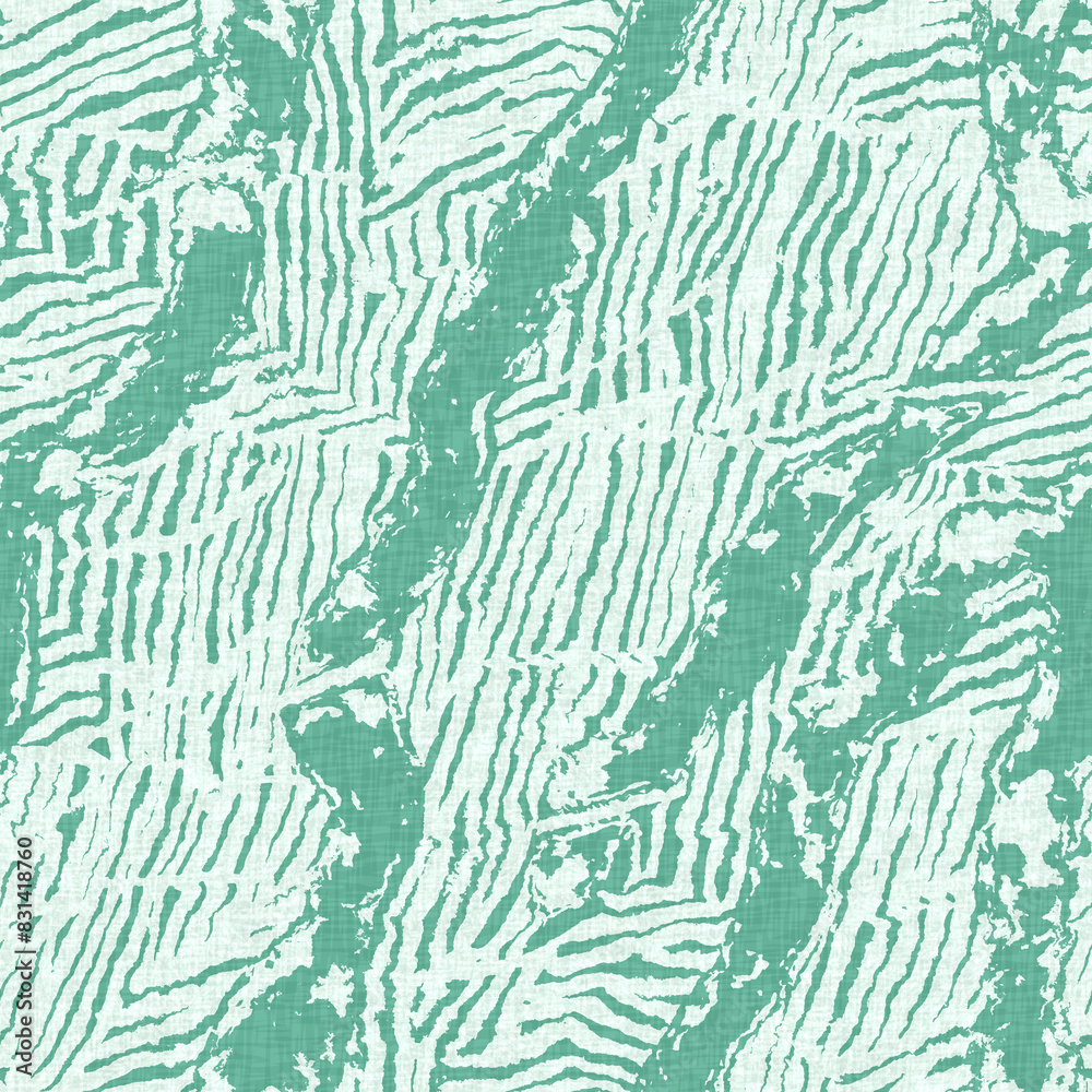 Aegean teal light soft wave linen pattern background. Broken line stripe border effect for rustic coastal marine surface design. Aegean teal light soft wave linen pattern background. Broken line stripe border effect for rustic coastal marine surface design.