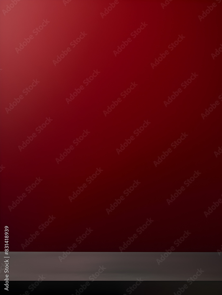 Obraz premium Dark red minimalistic modern mock up background for product presentation 