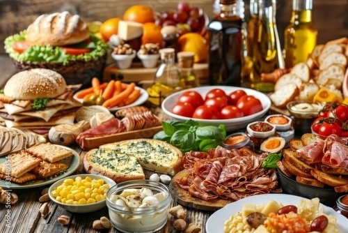 Lavish breakfast buffet with an array of gourmet dishes and fresh pastries  offering a sumptuous dining experience