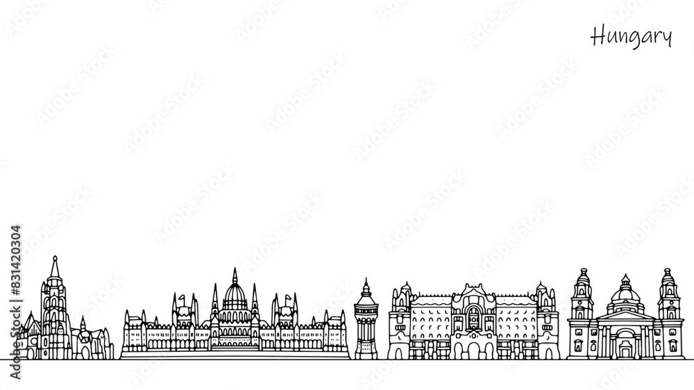 Naklejka premium Sights of Hungary