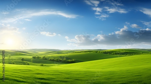 Green landscape with natural background