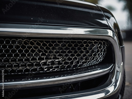 High-resolution images focusing on the front ends of anonymous cars, providing a closer look at their distinctive grilles.