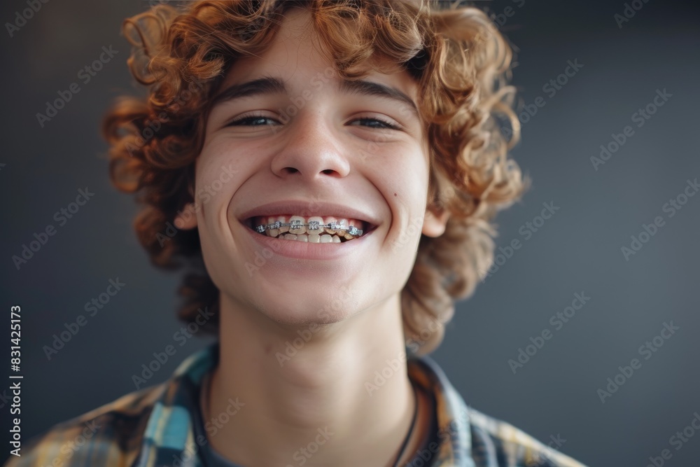 Radiant Smile: Teenager Embracing Orthodontic Journey Radiant Smile: Teenager Embracing Orthodontic Journey