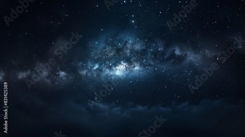 Milky Way constellation, beautiful night summer sky with stars.