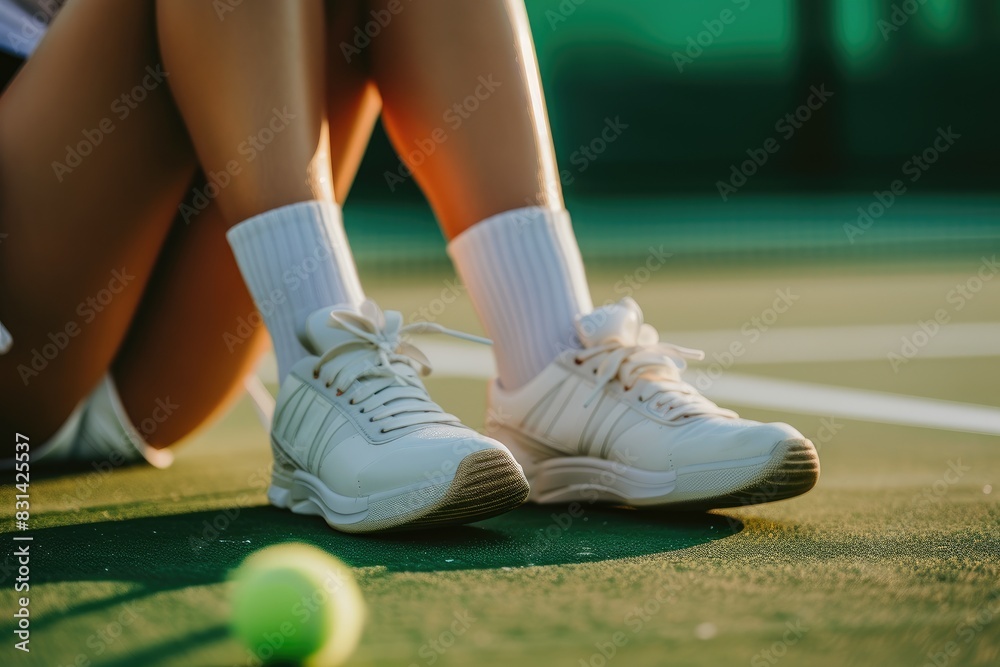 Closeup of Tennis Racket and Ball Closeup of Tennis Racket and Ball