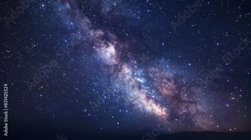 Milky Way constellation, beautiful night summer sky with stars.