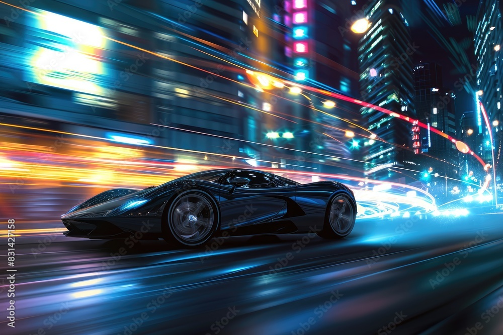 Neon Nights: Racing Thrills in a Cybernetic Cityscape Neon Nights: Racing Thrills in a Cybernetic Cityscape