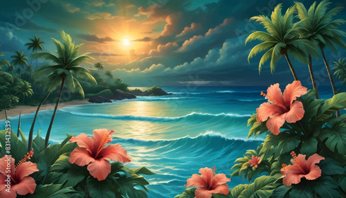hawaii island vector illustration