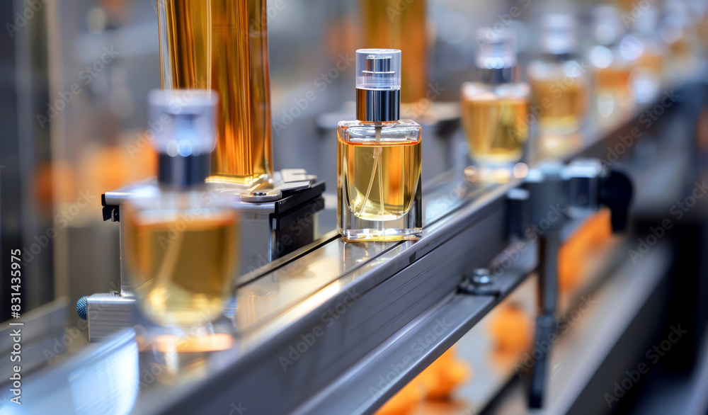 perfume production line in action, perfume production line in action,
