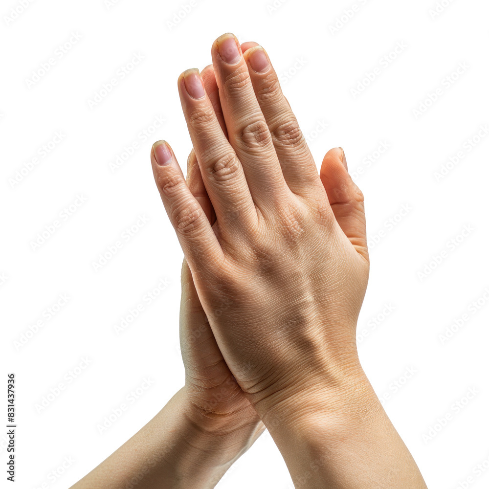 Hand Gesture: Close-Up of Clasped Hands Hand Gesture: Close-Up of Clasped Hands