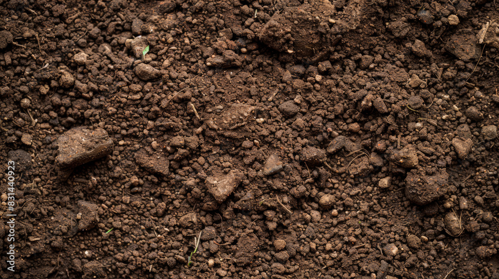 Close-Up View of Rich Soil Texture. Generative AI Close-Up View of Rich Soil Texture. Generative AI