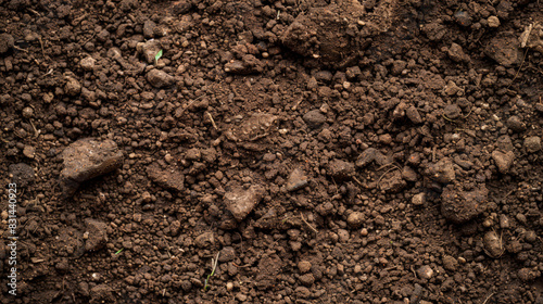 Close-Up View of Rich Soil Texture. Generative AI